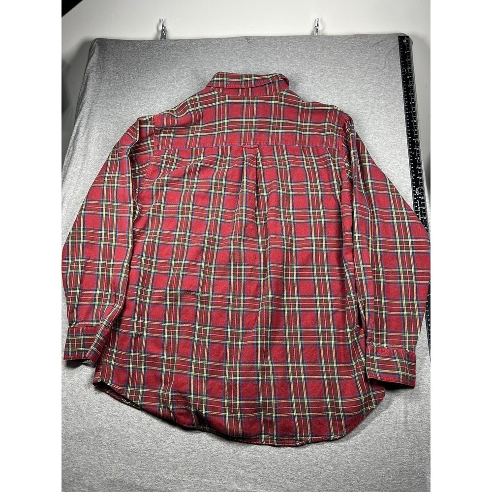 WOOLRICH Plaid FLANNEL Long Sleeve Shirt Red‎ Men Sz Large - Picture 4 of 6